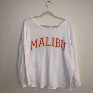 Malibu scoop neck crewneck sweatshirt